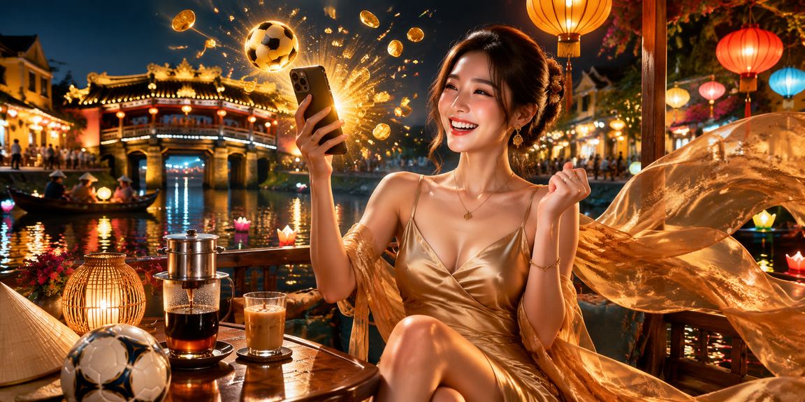 Người chơi đặt cược bóng đá tại Hội An với 30d trên điện thoại
